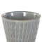 Blue Geometric Oval Patterned Ceramic Planter Set